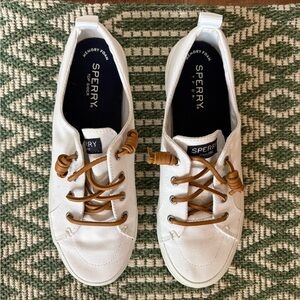 Sperry Canvas Sneakers with Tan Laces